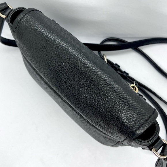 Kate Spade Black Pebbled Leather Crossbody Bag GUC - Picture 6 of 16